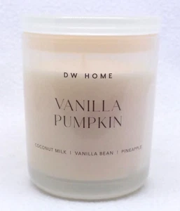 1x8.8 oz. DW Home VANILLA PUMPKIN 1-Wick  Medium Glass Jar Candle BURNS 33 HR - Picture 1 of 2
