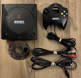 Sega Dreamcast Sega Sports Edition Black Console w/ Controller Cables Tested