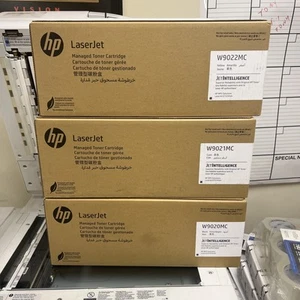 3 ORYGINALNY TONER HP W9021MC 1 CZARNY 1 CYJAN 1 ŻÓŁTY - Zdjęcie 1 z 5