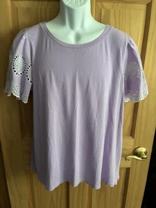Talbots Damen T-Shirt XL Rundhalsausschnitt Ösenbündchen Kurzarm - Bild 1 von 6