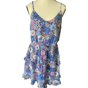 NWOT The General Good Floral Tiered Ruffle Lined Dress Spring Summer Small - Picture 1 of 11