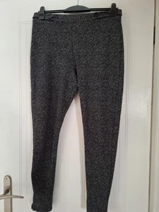 TU Black/Grey Stretch Jeggings Size 14 - Picture 1 of 3
