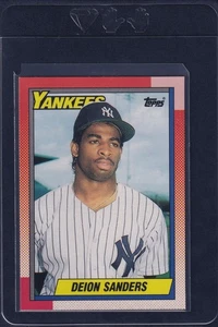 O-Pee-Chee 61 1990 Deion Sanders radiocontrol New York Yankees - Imagen 1 de 2