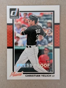 2014 Panini Donruss - Christian Yelich #307 Press Proof Silver /199 - Picture 1 of 3
