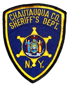 CHAUTAUQUA COUNTY - SHERIFFS DEPT - NEW YORK NY Sheriff Polizei Aufnäher STAATSSIEGEL - Bild 1 von 1
