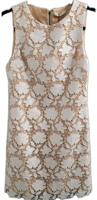 ALICE + OLIVIA Clyde крючком цветочный кружева Shift Minidress Sz 2 праздник вечеринки $459 - Изображение 1 из 4