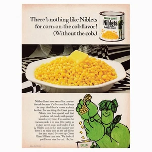 Green Giant Niblets Whole Kernel Golden Corn Vintage Magazine Print Ad 1969 - Picture 1 of 1