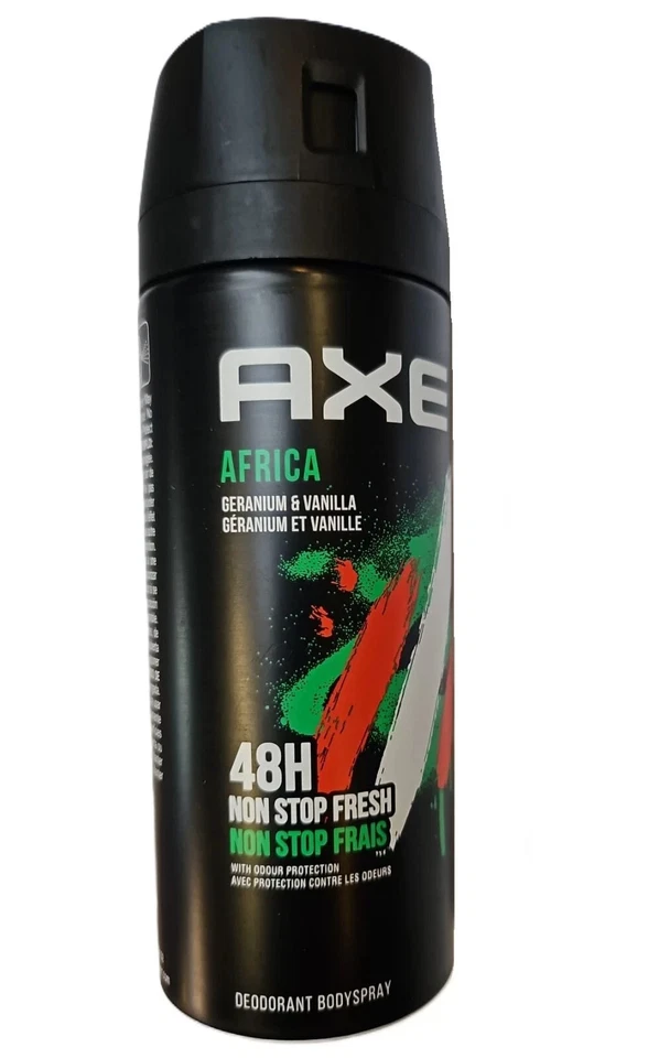 6x AXE Africa Deodorant Spray Body Spray for Men 48h Protection - 150ml New (441) - Image 1 of 1