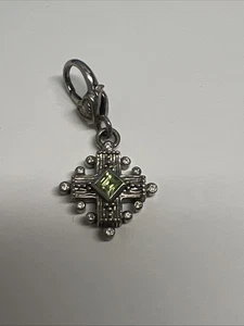 Judith Ripka Enhancer Pendant Sterling Silver Maltese Cross With Peridot - Picture 1 of 3