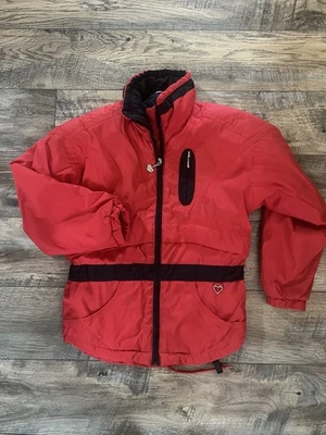 OBERMEYER Niñas Mediana 8 Rojo Esquí Nieve Chaqueta Usada en Excelente Condición Foto 1 de 4