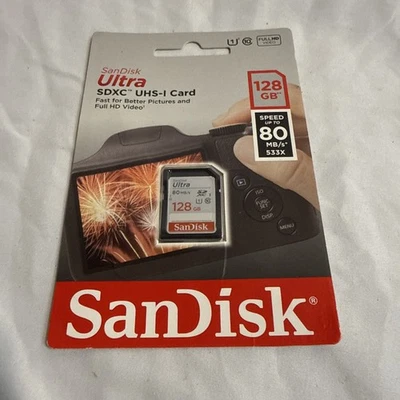 SanDisk Ultra 128GB SDXC UHS-I Memory Card up to 80MB/s (SDSDUNC-128G-GN6IN), - Image 1 of 3