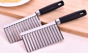 Wellenmesser Wellenschneider Edelstahl Garnier Pommes Kartoffel Gemüse Küche - Bild 1 von 11