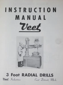Manual de instrucciones y piezas de taladros radiales Veet de 3 pies - Imagen 1 de 2