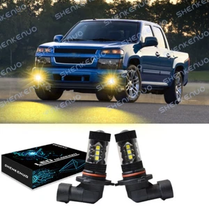LED Headlight 9145 3000K Yellow Bulbs Fog Lights for Chevy Colorado 2004-2012 - Picture 1 of 12