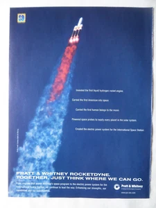 8/2005 PUB PRATT & WHITNEY ROCKETDYNE ROCKET ENGINE SPACE ISS ORIGINAL AD - Foto 1 di 1