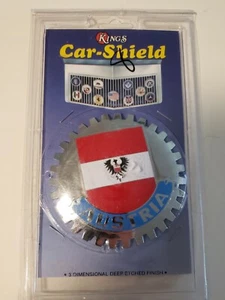 AUSTRIA KINGS Brass Metal Car Shield Emblem 3 3/4'' Hardware Included - Picture 1 of 3