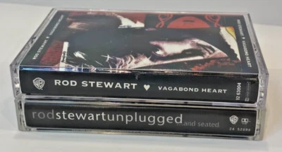Rod Stewart Music Cassette lot of 2: Unplugged, Vagabond Heart Album - Image 1 of 3