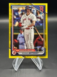 2024 Bowman Roman Anthony BP-22 papel prospecto amarillo/75 - BOS Medias Rojas - Imagen 1 de 2