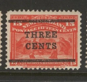 NEUFUNDLAND 129 SG 146 1920 DREI/CENT AUF 15c TYP II ZUSCHLAG MPH CV $50 - Bild 1 von 2