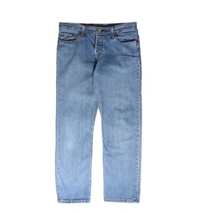 Levi's 501 Jeans 29x34 Denim Blue Straight Leg Fit Women's Trousers W29 L34 - Picture 1 of 13