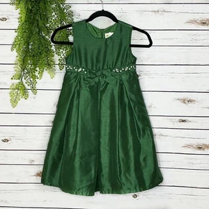 Crazy 8 Dark green holiday formal girls dress size 7 - Picture 1 of 5