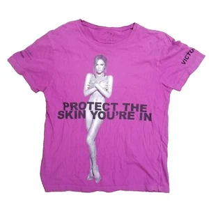Marc Jacobs Protect The Skin You're In Victoria Beckham T-Shirt Purple Large - Picture 1 of 7
