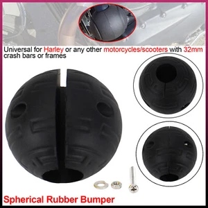 Motorrad Sturzbügel Kugel Gummi Stoßstangenschutz Absturzsicherung 32mm Rahmen Schieber - Bild 1 von 12