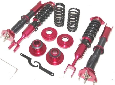 PARA NISSAN 350Z 2003-2008 Suspensión Coilover Completa Amortiguador Ajustable Rojo Foto 1 de 2