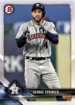 2018 Bowman George Springer Houston Astros #14 Baseball Card - Image 1 of 2