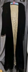 Vintage 1940s Full-length Velvet Opera Coat with Hood Size 38" - Picture 1 of 21