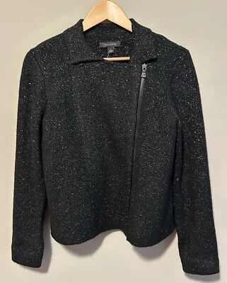 Chaqueta elástica Ann Taylor negra metálica para mujer talla M nueva con etiquetas Foto 1 de 4