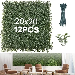 12 Pack Grass Wall Panels, 20X20 in - Artificial Grass Wall Panel with UV Protec - Picture 1 of 3