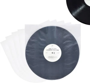50Pcs Pochettes Intérieures Disque Vinyle, Couvertures d'Album de Protection Transparentes, LP Anti-S - Photo 1/12