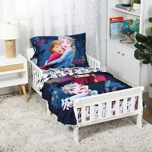 Frozen Toddler 3-Piece Bedding Sheet Set with Reversible Comforter for Kids - Picture 1 of 9