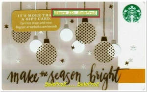 STARBUCKS COFFEE 2016 USA CHRISTMAS MAKE THE SEASON BRIGHT COLLECTIBLE GIFT CARD - Picture 1 of 2
