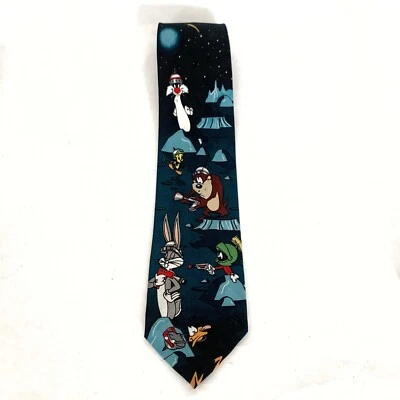 Винтаж 1995 Looney Tunes Mania Space Tie Bugs кролик Марвин Марсианин - Изображение 1 из 4