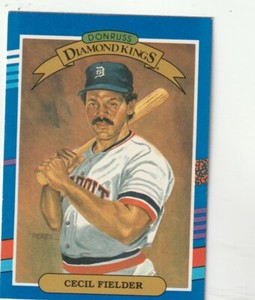 FREE SHIPPING-MINT-1991 Donruss Detroit Tigers #3 Cecil Fielder DIAMOND KINGS