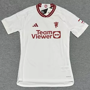 Adidas Manchester United 23/24 Third Jersey White Soccer IP1741 Men's Size Small - Picture 1 of 9