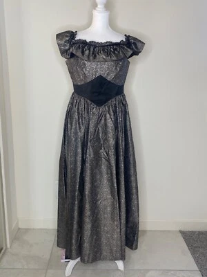 维多利亚式回忆复古 OldWest Saloon 假面舞会礼服剧院 尺寸 L — 第 1/4 张图片