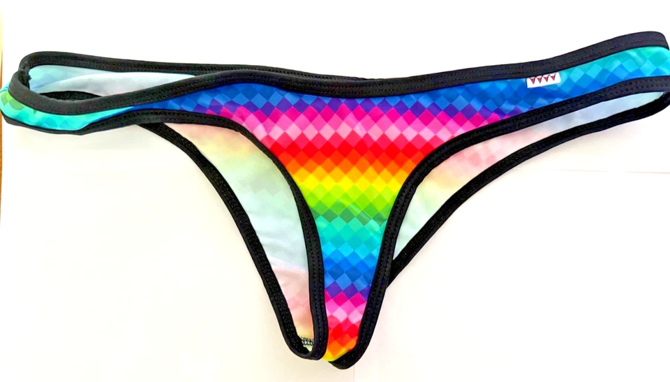 Wicked Weasel Bikini Digital Rainbow 238 Full Bikini Bottom 25th Anniversary L - Bild 1 von 4