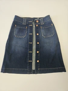 Denim mini pencil button-up skirt S, W26, Only - Picture 1 of 6