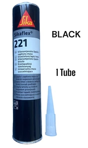 Sikaflex 221 - Black - Strong Adhesive Sealant -Sika, Car, Boat, Camper Van NEW - Picture 1 of 1