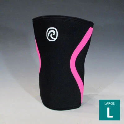 Rehband Rx Knee Support, 7 mm, Black/Pink, 105434 Neoprene Sport Brace (Large) - Image 1 of 4