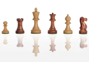 The Grandmaster Chess Set - Pieces Only - 3.25" King - Golden Rosewood - Picture 1 of 12