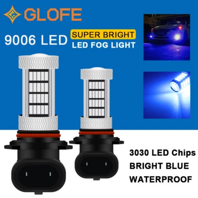 2x HB4 9006 92SMD Blue Projector LED Lamp DRL Fog Light Bulbs High Power 10000K - Image 1 of 4