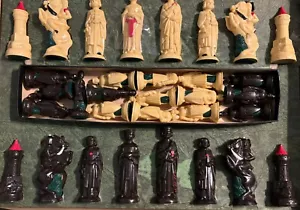 CHESS SET IN ORIGINAL BOX 4” TALL RENAISSANCE CHESSMEN - Picture 1 of 7