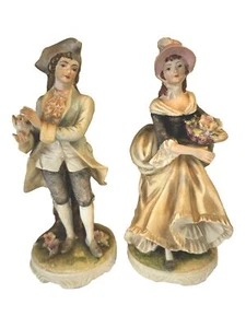 VINTAGE LEFTON PORZELLAN HANDBEMALTE FIGUREN NORMAN UND ELAINE KW 3045 - Bild 1 von 5