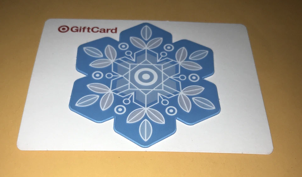 Tarjeta de regalo 2015 Blue Die Cut Snowflake sin valor invierno coleccionable rara nueva Foto 1 de 1
