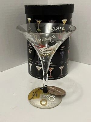 Vaso de Martini Lolita Love My Martini 7 oz pintado a mano vidrio de Martini divorcio-receta de Mini Foto 1 de 4