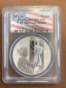 2011 W- 9/11 Silver National Medal- PCGS- PR70 DCAM- First Strike - Picture 1 of 2